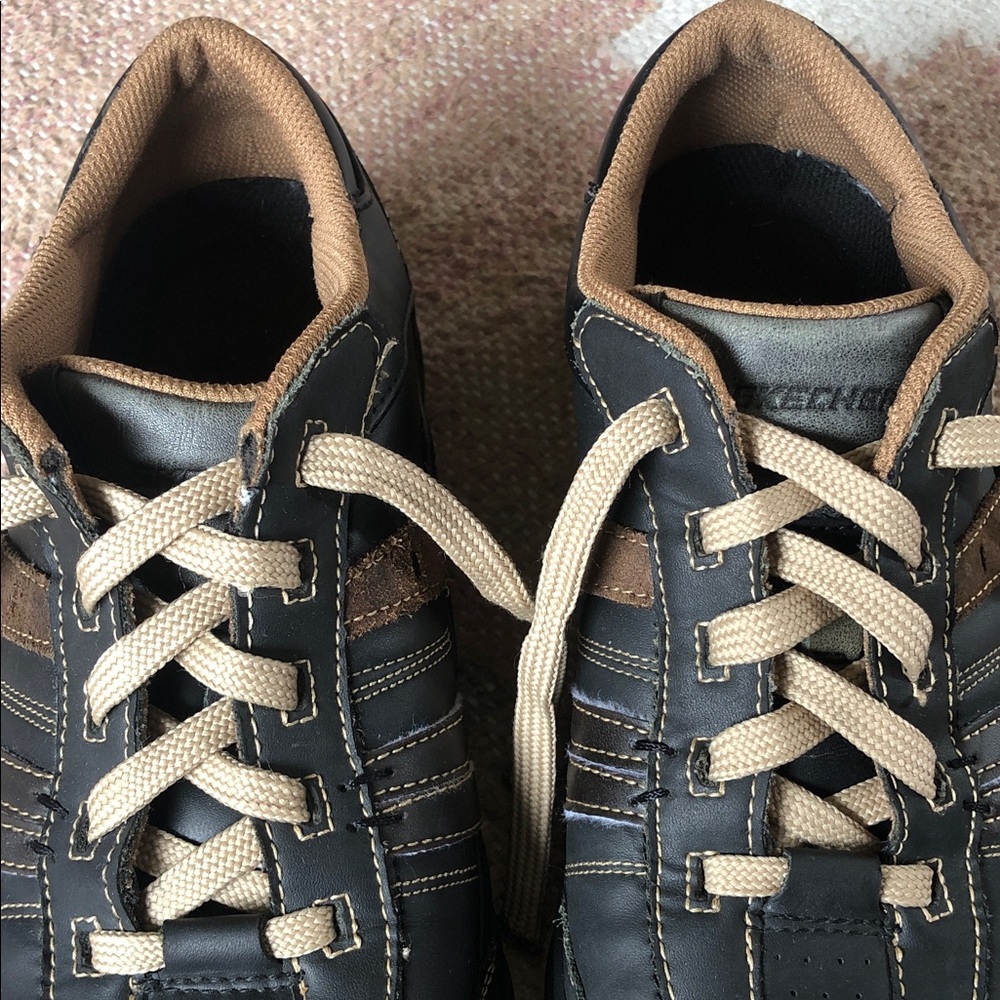 Skechers Men’s Diameter Vassell Brown and Black Leather Casual Sneakers size 9 - Picture 10 of 10